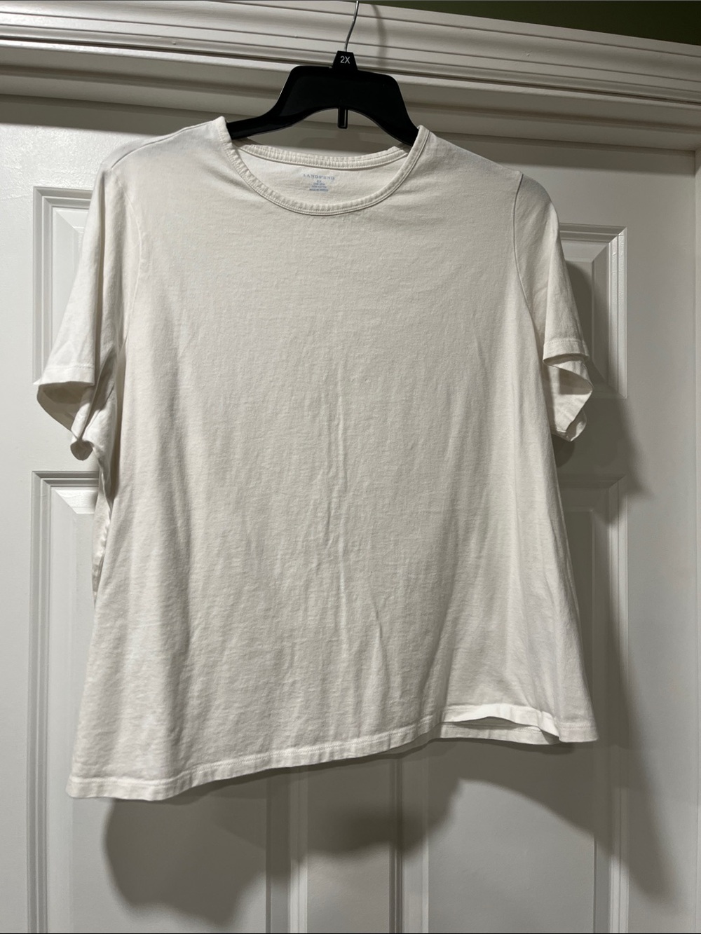 Lands' End Women's Short Sleeve Crew Tee in White